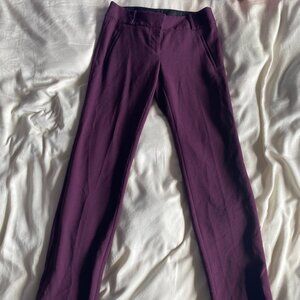 LOFT “Marisa” Straight Fit Pants | Purple | Size 0 | Excellent Condition